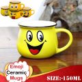 Emoji Ceramic Mug (Yellow) 1Pcs/ Stylish Mug- Coffee Mug.