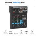 4 Channel Bluetooth Mixer Audio Mixing DJ Console with Reverb Effect.
