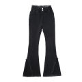Girls' pants spring and autumn 2024 new girls big kids slim net red foreign fashion children's spring denim flared pants.