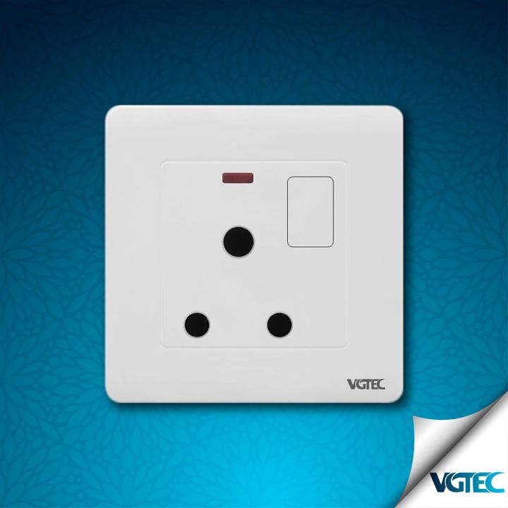 VGTEC - 3 Pin Round Socket / AC Socket / 15A Socket (Regular series)