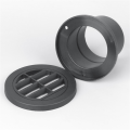 2X Air Vent Ducting Piece Round Flat Pipe Outlet Exhaust Connector for Eberspaecher Parking Heater 60mm.