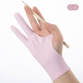 1pc Black 2 Fingers Anti-fouling Gloves Anti Touch Hand Drawing Writing Glove Fullhouse. 