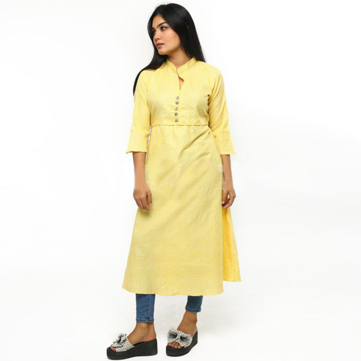 New Readymade Stylish Hot Kurtis For Girls Long Linen One Piece - Kurti for Girls - Comfortable and Suitable for All Seasons and Occasions