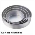 Round Cake Mold - 4 Pieces Set 1Pound, 2Pound, 3Pound and 4Pound. 