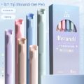 6Pcs/Set Cute Morandi Gel Pen Set Retro 0.5mm Color Signature Pen Student Writing Ink Pen Ballpoint Pen School Office Stationery. 