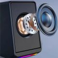 Desktop Small Household V5 RGB Stereo Sound Mini Speakers Portable for Computer Laptop Soundbar. 