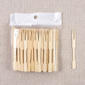 100PCS Bamboo Disposable Wooden Fruit Fork Dessert Cocktail Set Summer Party Home Household Decor Tableware Supplies. 