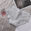 Soft Rib Milk-Silk Panty – Breathable Mid Waist Comfortable Underwear.