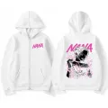 Anime Nana Osaki Zipper Hoodie Men's Harajuku Oversized Zip Up Sweatshirt Fashion Fleece Pullover Hooded Unisex Loose Streetwear. 