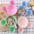 4Pcs/set Cartoon Kids Tableware Wheat Straw Dinner Plate Divided Meal Bowl Spoon Fork Chopsticks Lovely Feeding Plate Bowl Small Chips Snacks Dishware. 