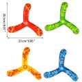 Colorful Gravity Disc Boomerang Outdoor Sports Beach Flying Toys Kids Three Leaves Boomerang Outdoor Casual Toys.