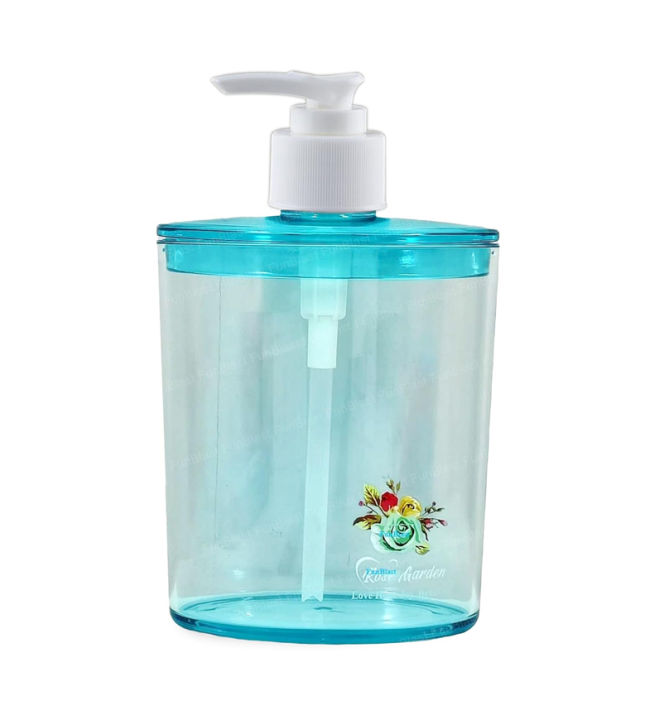 Rose Garden Multi Color Soap, Liquid, Shampoo and Hand Wash Dispenser Plastic Bottle - 420 ML