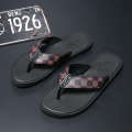 Herringbone slippers summer 2024, new fashion for wear, trendy Korean version, personalized outdoor anti slip men's beach sandals.