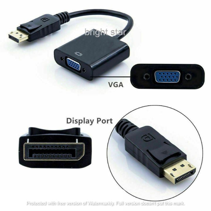 Display%20Port%20/%20Dp%20To%20Vga%20Port%20Converter%20/%20Adapter%20-%20Black%20-%20Image%203