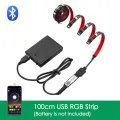 USB Bluetooth RGB Led Strip Light Battery Powered Scooter Flexible Diode Tape Led Backlight For Bicycle Skateboard Bike Lighting. 