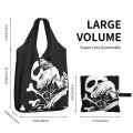 Custom Space Pirate Captain Harlock Shopping Bag Women Portable Large Capacity Grocery Japan Anime Manga Tote Shopper Bags. 