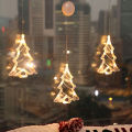 NEW Christmas Bell Suction Cup Lights Led Christmas Lights Room Window Decoration Lights Five-pointed star suction cup lights holiday lights. 