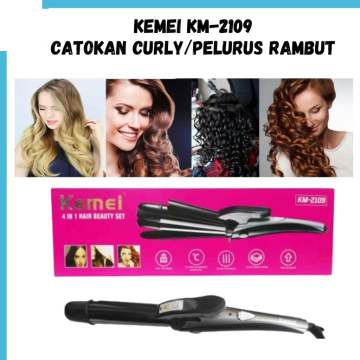 Kemei 2109 4 In 1 Hair Beauty Set Straightener