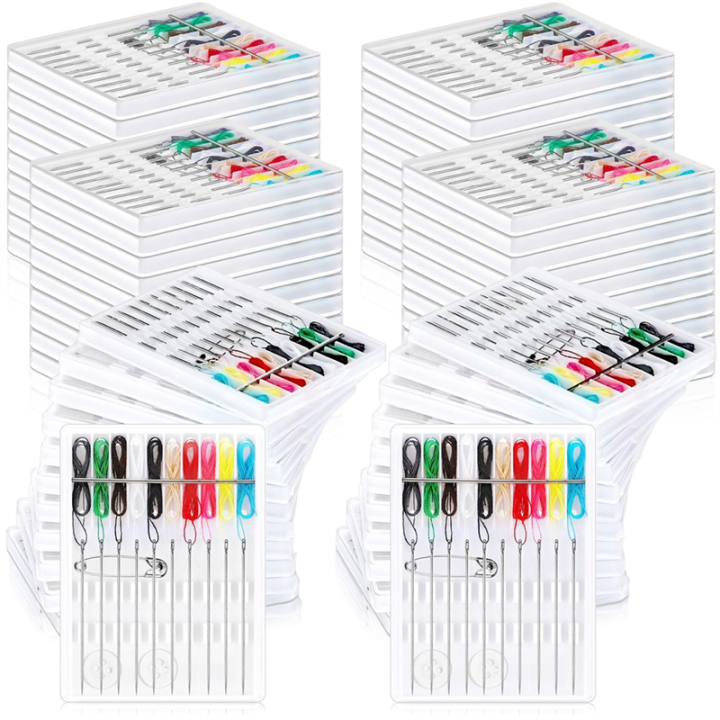 Pre Threaded Needle Kit Personal Needle and Thread Kit Sewing Travel Kit 60 Boxes
