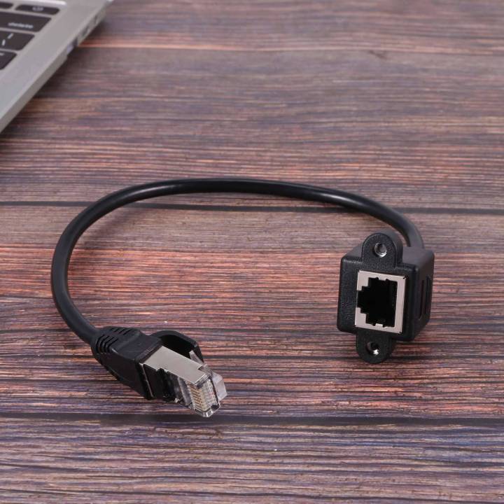 2X%20RJ45%20Female%20to%20Male%20Adapter%20Network%20Extension%20Cable%20Panel%20Mount%2027cm%20-%20Image%206