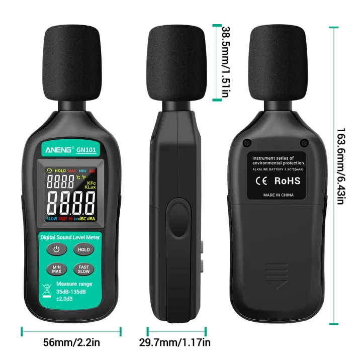 KOGEEK%20Digital%20Noise%20Meter%2035db-135db%20Decibel%20Meter%20LCD%20Display%20Sound%20Level%20Meter%20High-precision%20Sound%20Decibel%20Monitor%20Professional%20Noise%20Tester%20Household%20Noise%20Measuring%20Instrument%20with%20Condenser%20Microphone%20-%20Image%202