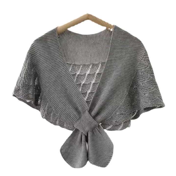 Summer%20cut-out%20shoulders,%20women's%20small%20shawls,%20air-conditioned%20rooms,%20office%20knitting,%20fishtail%20shawls,%20capes,%20net%20celebrities,%20and%20versatile%20wool%20-%20Image%205