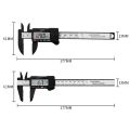 0-150mm LCD Digital Calipers Electronic Digital Vernier LCD Screen Caliper Millimeter Conversion Micrometer Measuring  Ruler-0-150mm. 