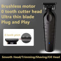 Kemei 2299 Barber Cordless Hair Trimmer 0mm Zero Gapped Carving Clipper Detailer Professional Electric Finish Cutting Machine. 