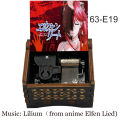 Anime Elfen Lied Wooden Music Box Lilium Song Silver Mechanical Boutique Wind Up Grilfriend Birthday Gift Home Decoration. 