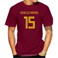 Mens clothes New Fashion Sergio Ramos 15 t shirt top tee men 100% cotton o neck t shirt. 