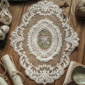 Retro Oval Lace Coaster Elegant Lace Tablecloth Coffee Coasters Table Mat Kitchen Accessories.
