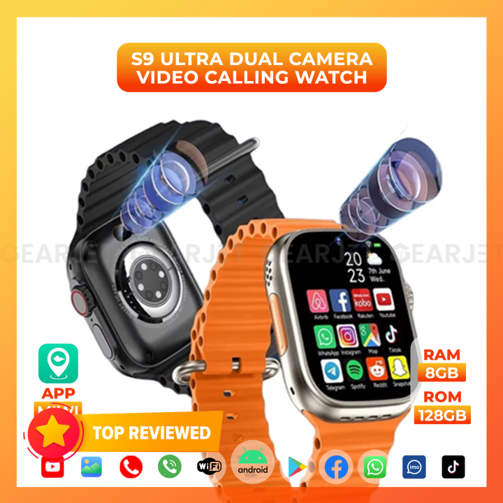 S9%20Ultra%205G%20Smart%20Watch%202.08%20inch%20Waterdrop%20Display%20RAM%208GB%20ROM%20128GB%20Android%209%20Dual%20Camera%20Calling%20Feature%20Google%20Playstore%20Youtube%20Facebook%20Messenger%20Tiktok%20IMO%20Wifi%201000mAh%20Battery%20Smartwatch%20for%20Men%20and%20Women%20-%20Image%202