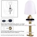 Toilet Wax Ring Kit for Floor Outlet Toilets New Install or Re-seat Include Closet Bolts,Bolt Caps,Flange and Washers.