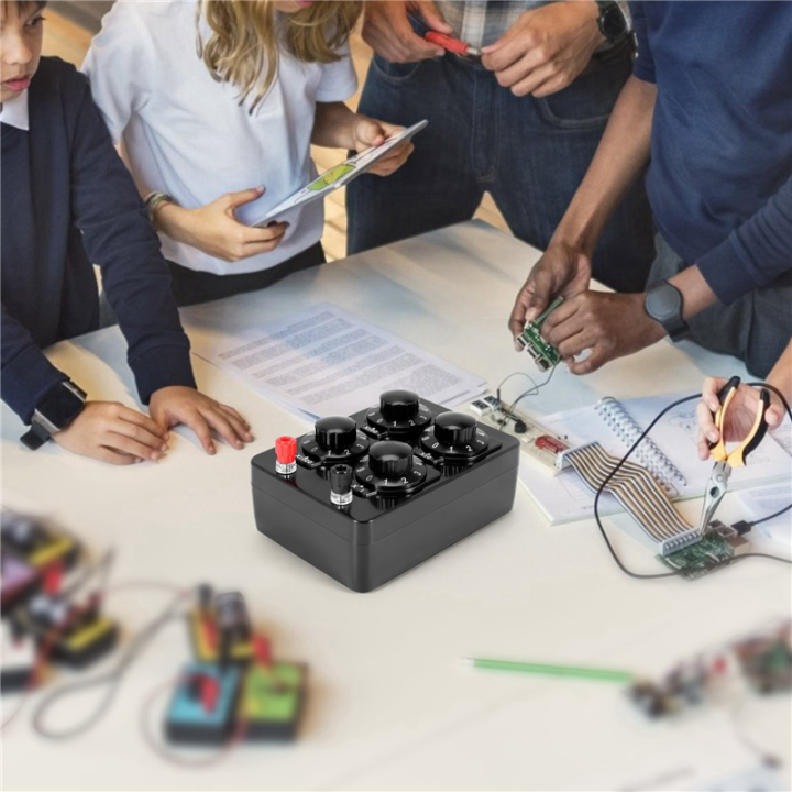 NXFDSIOZ%204X%200-9999%20Ohm%20Simple%20Resistance%20Box%20Precision%20Variable%20Decade%20Resistor%20Teaching%20Instrument%20-%20Image%204