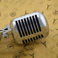 Professional Wired Vintage Classic Microphone Good Quality Dynamic Moving Coil Mike Deluxe Metal Vocal Old Style Ktv Mic Mike. 