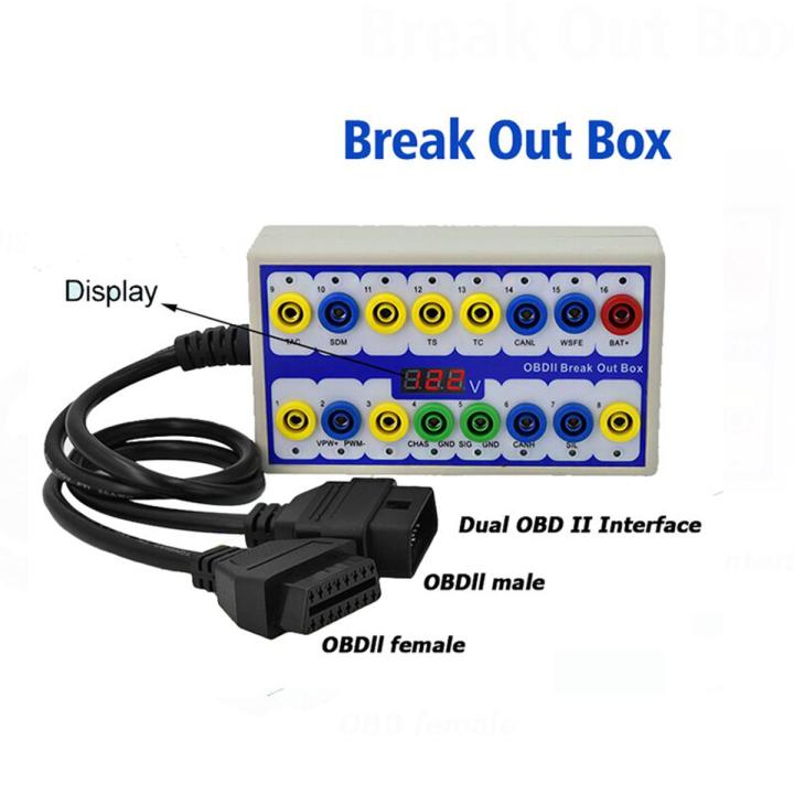 OBD OBD2 Protocol Detector Car Break Out Box Breakout box Tool Pin Out BOX
