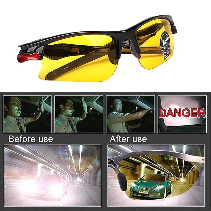 Car Anti-Glare Night Vision Drivers Goggles Protective Gears Riding Sunglasses Auto Night Driving Enhanced Light Glasses