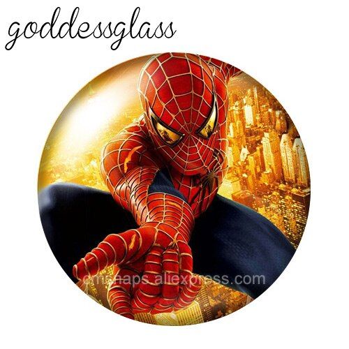 Disney%20Spider%20man%20Marvel%20Avengers%20Hero%2010pcs%2012mm/18mm/20mm/25mm%20Round%20photo%20glass%20cabochon%20flat%20back%20Necklace%20Making%20findings%20-%20Image%207
