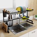 85cm Kitchen Shelf Organizer Dish Drying Rack Over Sink Utensils Holder Bowl Dish Draining Shelf Kitchen Storage Countertop Organizer.