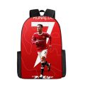 Ronaldo Wallpaper Cr7 Backpack Boys and Girls School Bag Children's School Bag Cartoon Children's Backpack Pen Bag Birthday Gift.