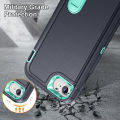 3 In 1 Full Cover Shockproof Phone Case With Stand For iPhone 8 / 7 / 6 / 6s / SE2 / SE3 / iPhone SE 2022 / 2020 Thick Hard Phone Casing Contrasting Colors Fashion Phone Cover Shell.
