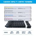 Canon NPG-71 Original Toner Cartridge - (1 Set = CMYK 04 Colors). 