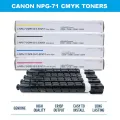 Canon NPG-71 Original Toner Cartridge - (1 Set = CMYK 04 Colors). 