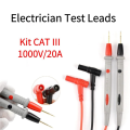 JAERBEE Universal Multimeter Test Leads Cable AC DC 1000V 20A CAT III Measuring Probes Pen for Multi-Meter Tester Wire Tips. 