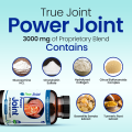 Power Joint with Boswellia Extract 3000mg, 7 powerful ingredients, Ideal for bone and joint support, Hydrolyzed Collagen, Glucosamine for Women and Men, 60 Caplets, USA. 