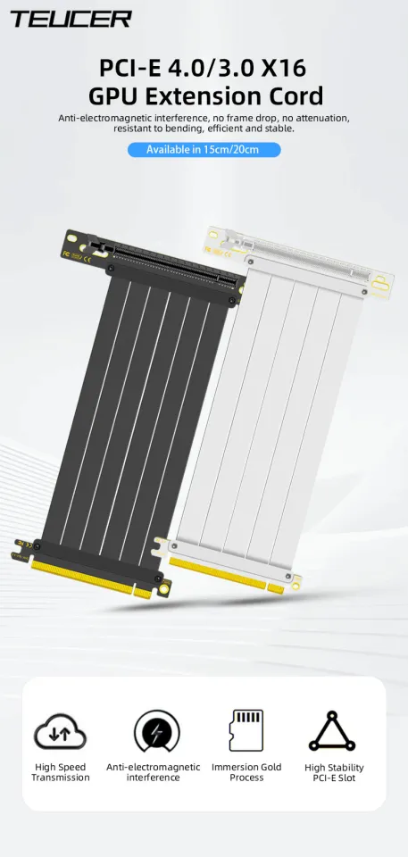 TEUCER PCIE X16 Extension Cable PCI Graphics Card PCl-E X16