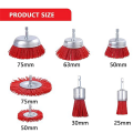 7 Pack Nylon Filament Abrasive Wire Brush Nylon Brush with 1/4 Inch Hex , Nylon Set. 