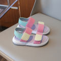 【Bestseller】 36 size 26-love pink girls kids soft patchwork can girls sandals 2024 summer kids beach shoes women's sports open-toe sandals.