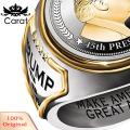 Carat Uni Jewelry Trump Sup rters Uni Hop g Usa Inscribed Stainless g Election Campaign Presi American Flag Color Matching Trump g. 