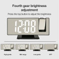 LED Mirror Digital Projection Alarm Clock Table Electronic Clocks Brightness Adjustment with nice material.